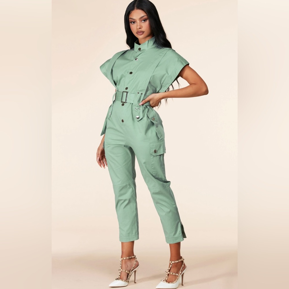 “Sage You Love Me” Utility Jumpsuit